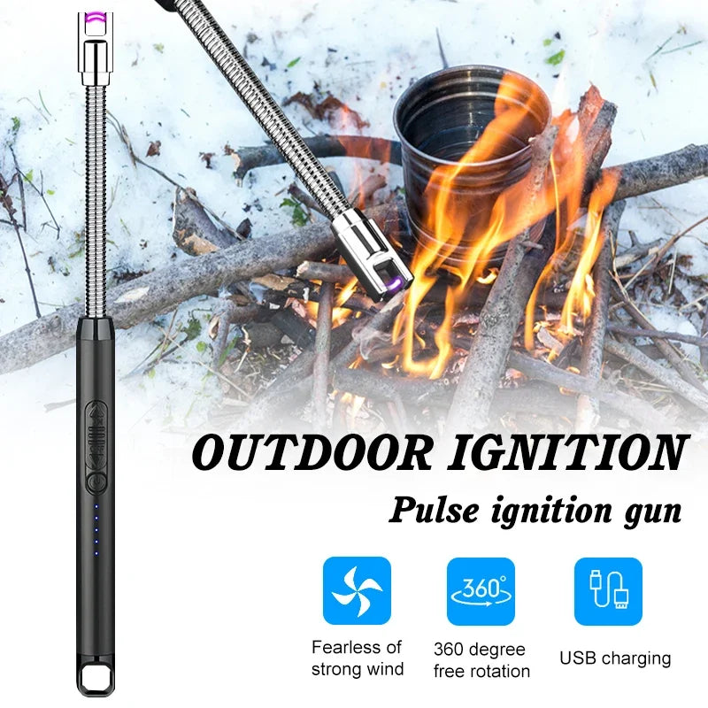Windproof Electric Rechargeable Lighter With Flexible Neck