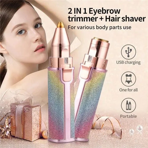 Eshopz 2 in 1 Eye Brow And Facial Hair Remover