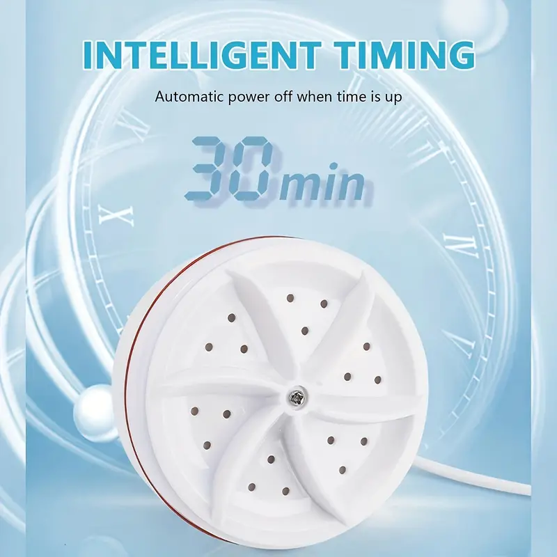 Mini Washing Machine USB Ultrasonic Rotating Turbine