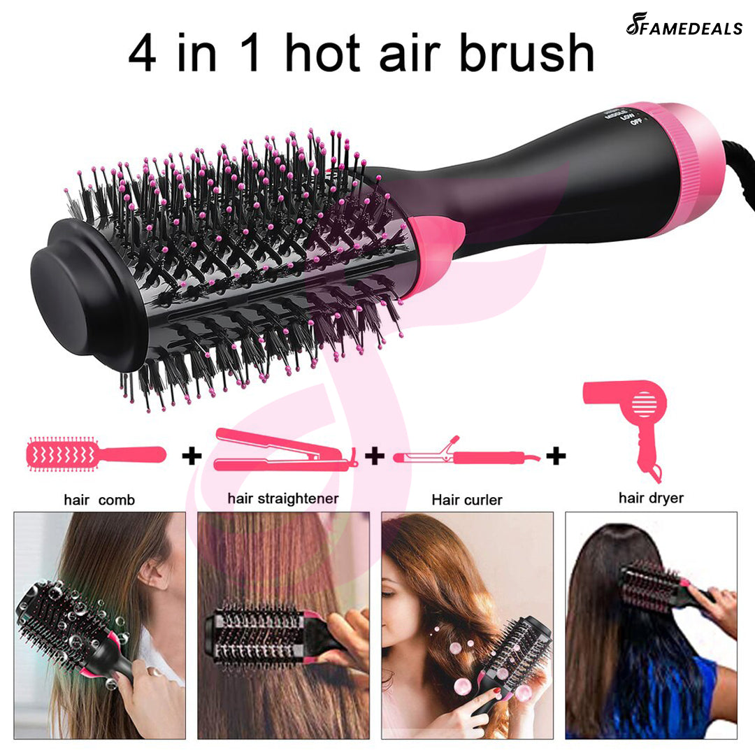 2 in 1 Hot Air Brush One-Step Hair Dryer And Volumizer Styler Roller