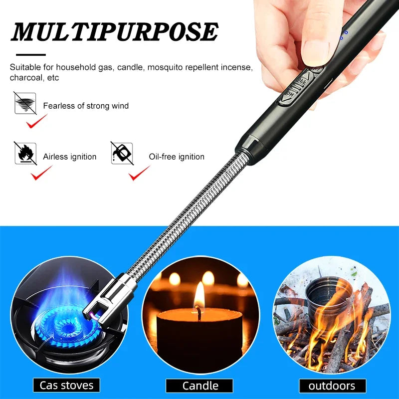 Windproof Electric Rechargeable Lighter With Flexible Neck