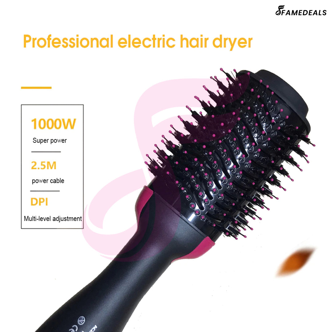 2 in 1 Hot Air Brush One-Step Hair Dryer And Volumizer Styler Roller