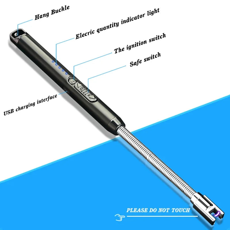 Windproof Electric Rechargeable Lighter With Flexible Neck
