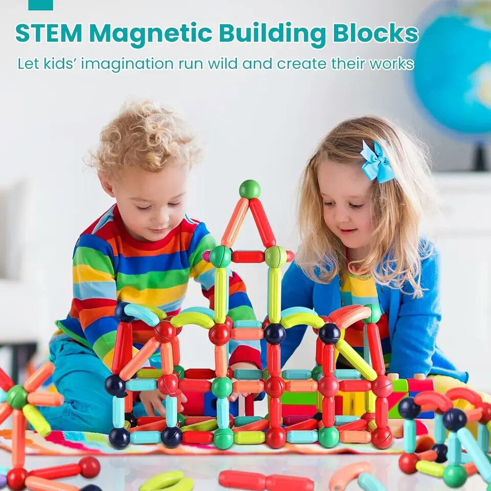 42 PCs Set of Magnetic Building Blocks for Kids Brain Development