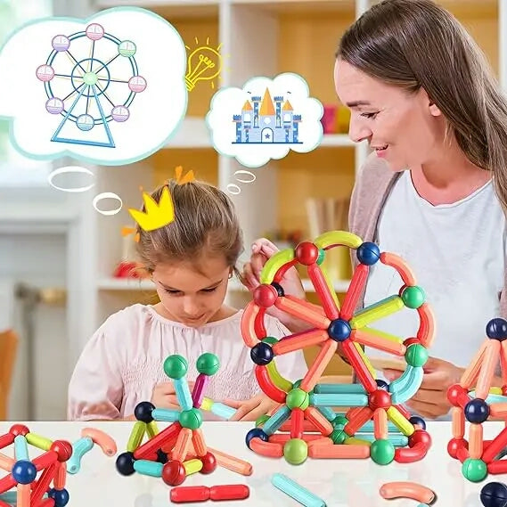 42 PCs Set of Magnetic Building Blocks for Kids Brain Development