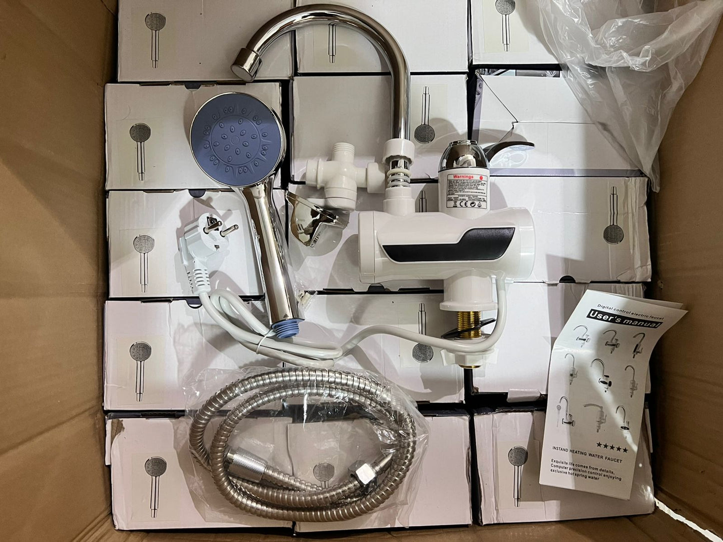 Electric Instant Water Heating Tap with LED Temperature Display Hot Water Faucet