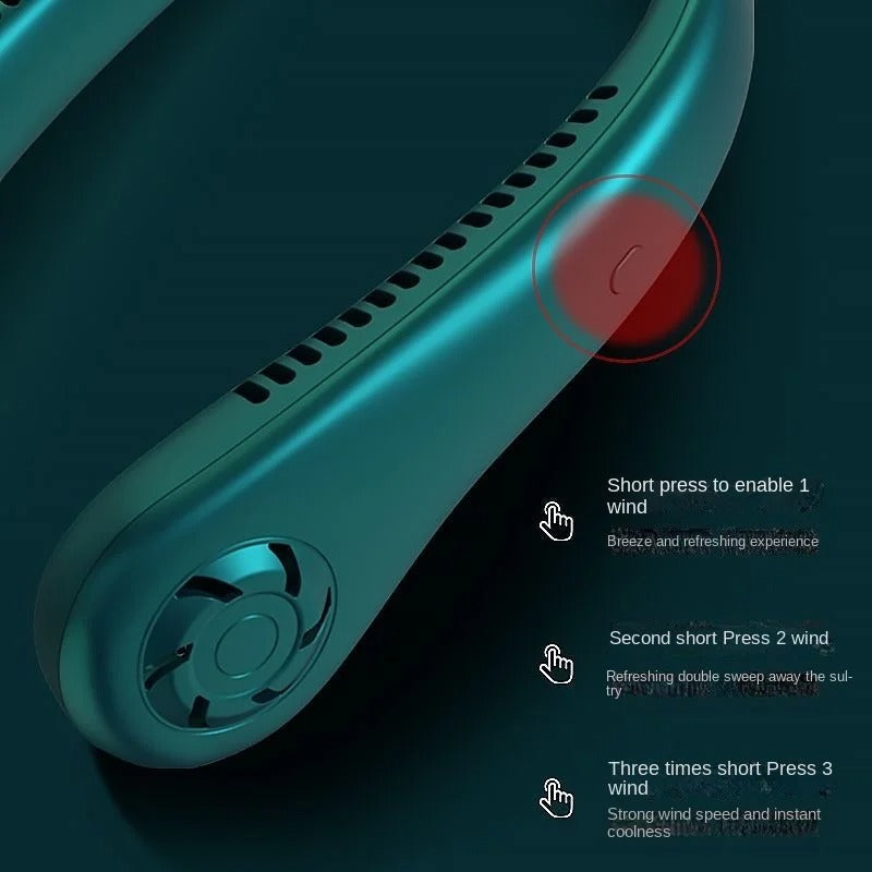Rechargeable Air Cooler 3 Speed Neck Fan