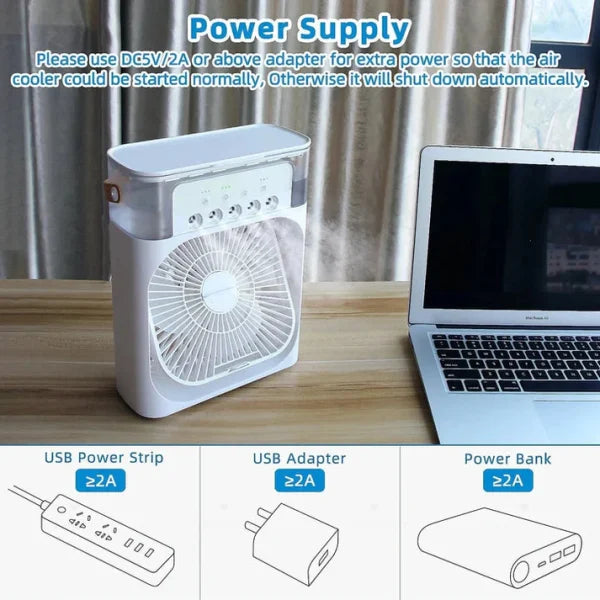 3 In 1 Air Humidifier Water Cooling Fan
